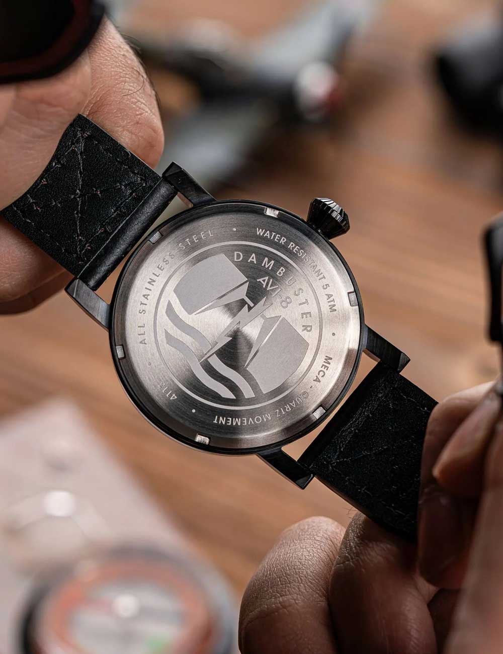 AVI-8 AV-4113-03 vyriškas laikrodis Dambuster Chadwick 43mm 5ATM