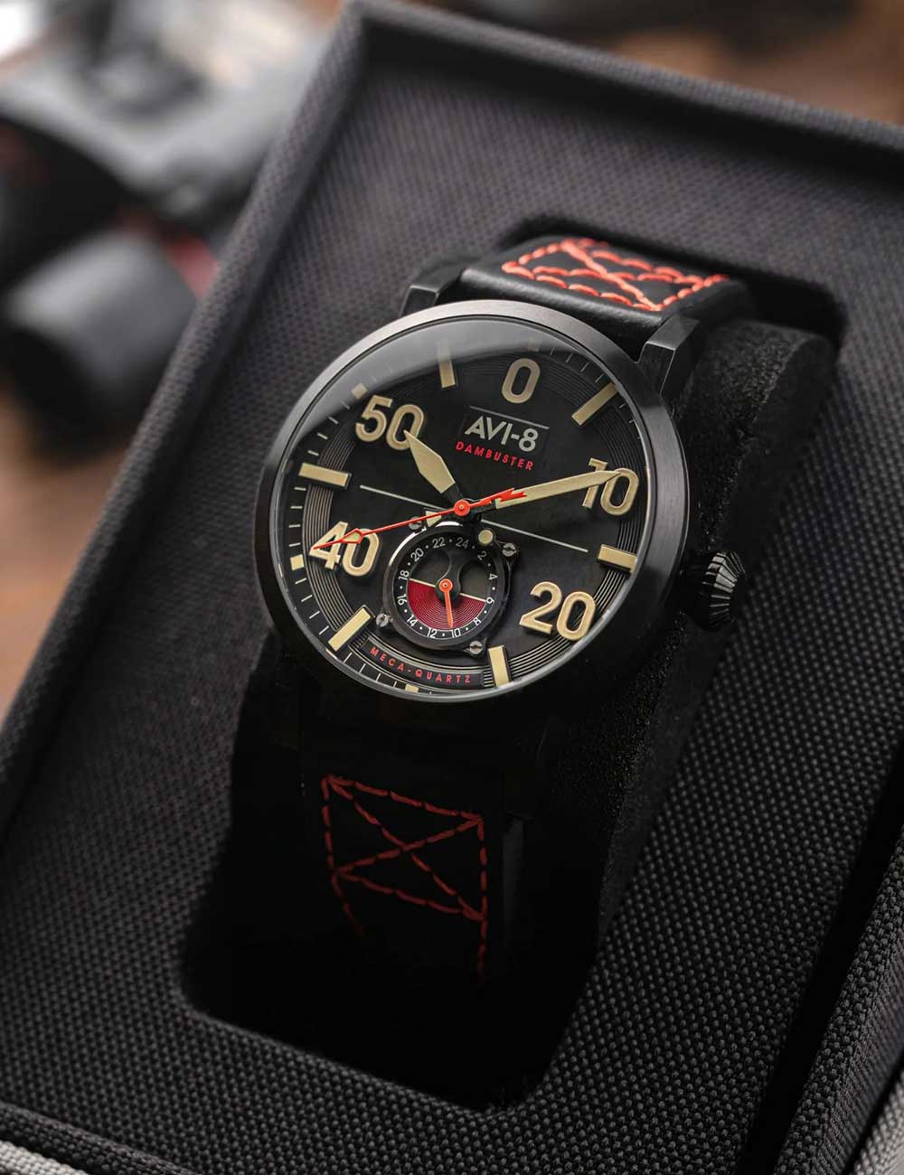 AVI-8 AV-4113-03 vyriškas laikrodis Dambuster Chadwick 43mm 5ATM