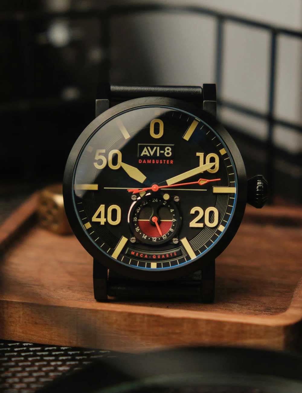 AVI-8 AV-4113-03 vyriškas laikrodis Dambuster Chadwick 43mm 5ATM