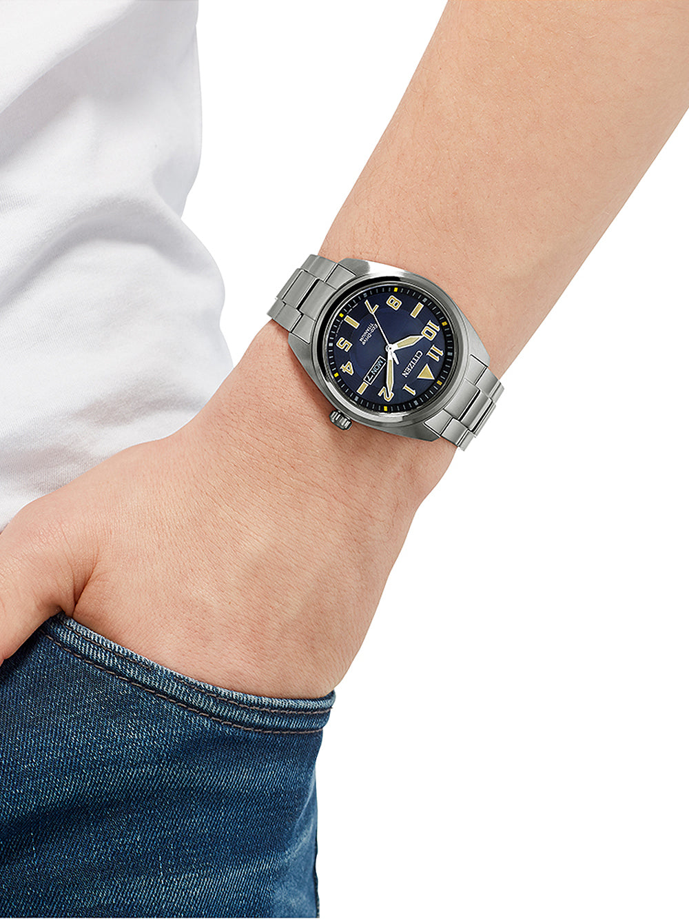 Citizen BM8560-88LE Eco-Drive Super-Titanium vyriškas laikrodis 42mm 10ATM