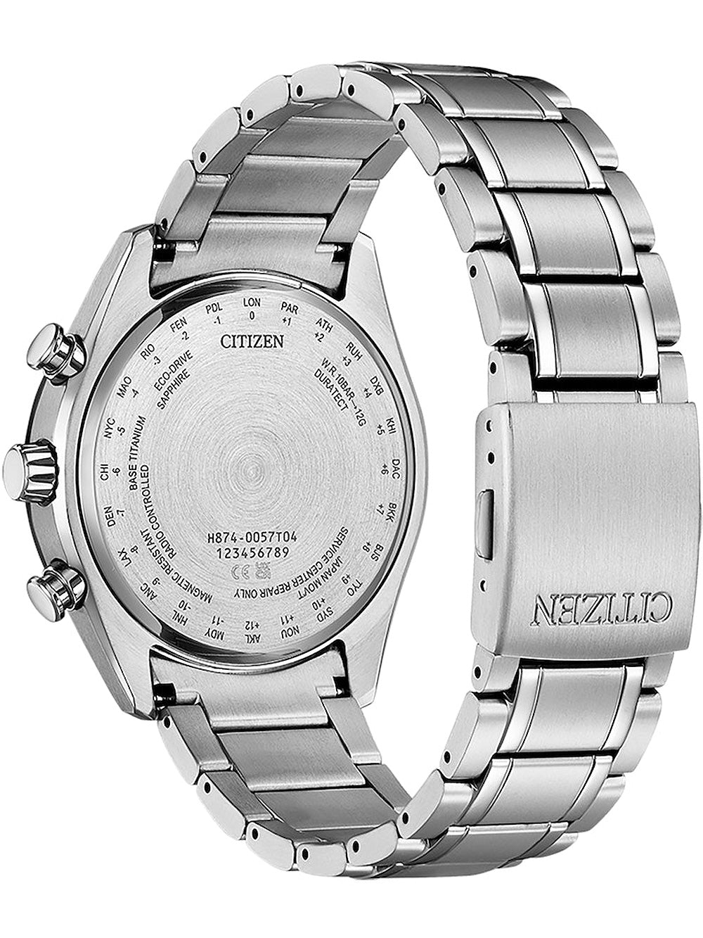 Citizen BY1018-80E Eco-Drive Moon Phase Titanium Radio Contr. vyriškas laikrodis