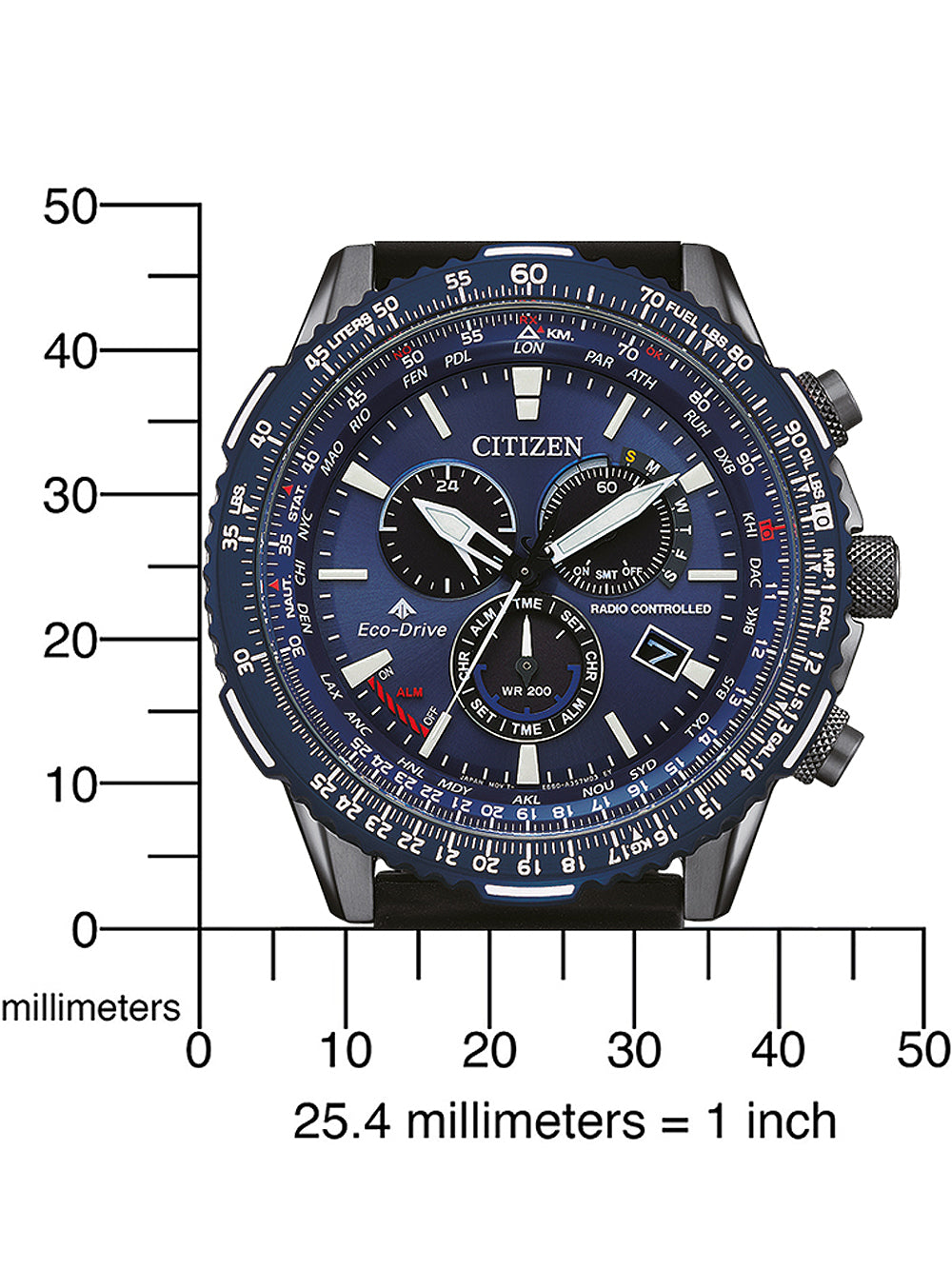 Citizen CB5006-02L Radio-Controlled Eco-Drive Promaster vyriškas laikrodis 45mm