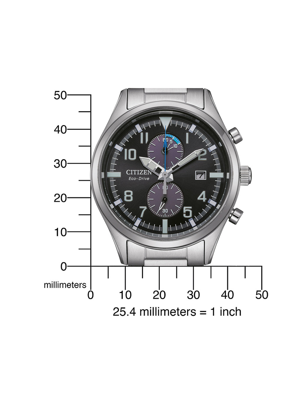 Citizen CA7028-81E Eco-Drive Chronograph vyriškas laikrodis 43mm 10ATM