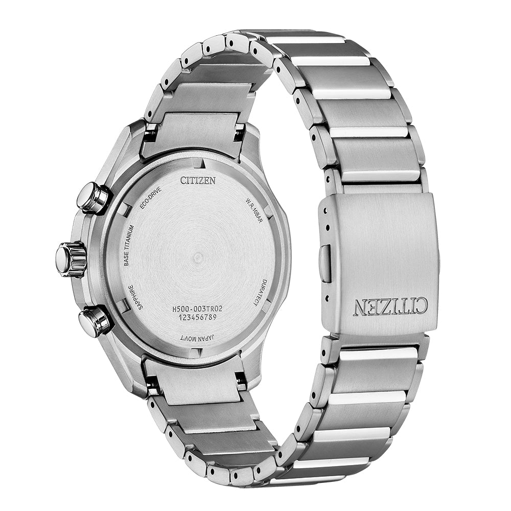 Citizen AT2530-85A Eco-Drive Titanium Chronograph vyriškas laikrodis 43mm 10ATM