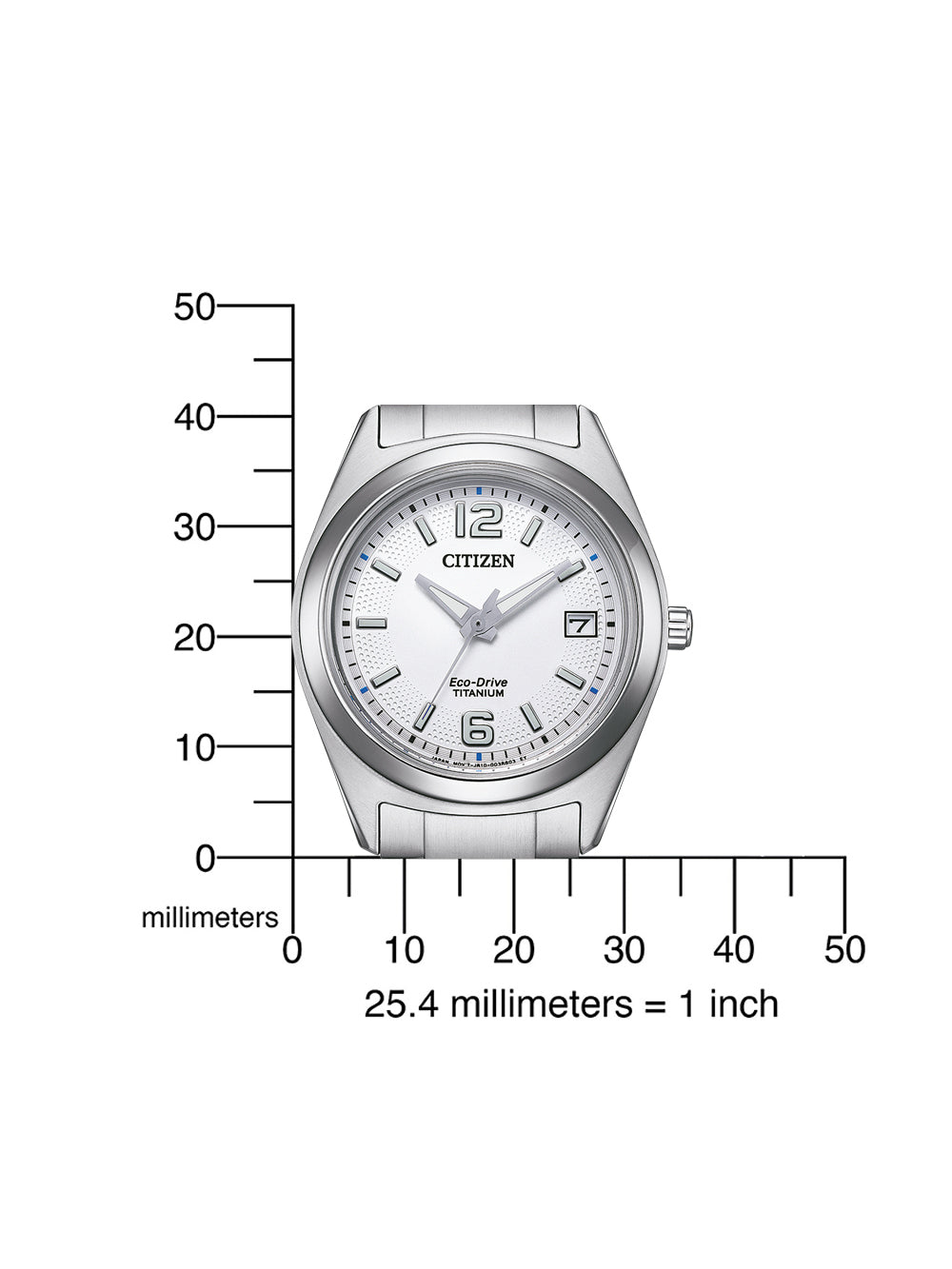 Citizen FE6151-82A Eco-Drive Titanium moteriškas laikrodis 34mm 5ATM