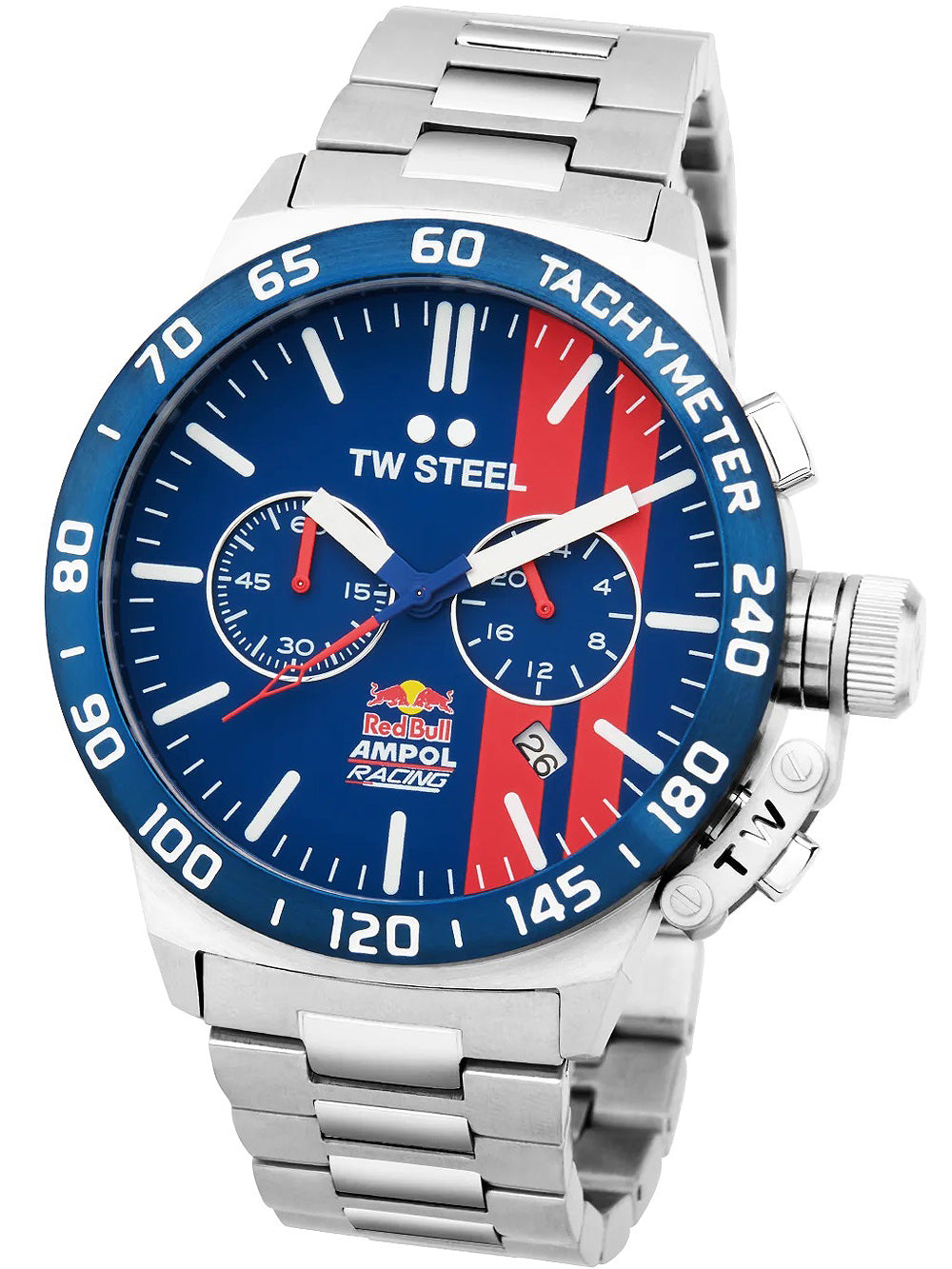 TW-Steel CS121 Red Bull Ampol Racing Chronograph vyriškas laikrodis 45mm 10ATM