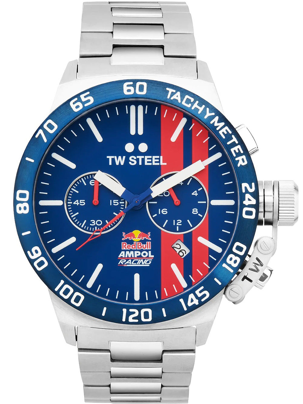 TW-Steel CS121 Red Bull Ampol Racing Chronograph vyriškas laikrodis 45mm 10ATM