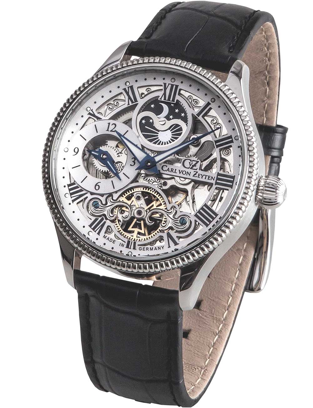 Carl von Zeyten CVZ0034WHS Kimbach vyriškas laikrodis Automatic vyriškas laikrodis 44mm 3ATM