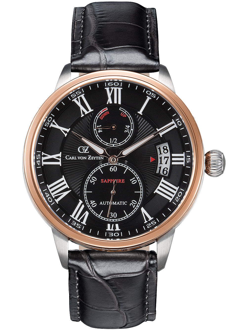 Carl von Zeyten CVZ0082BKS Münstertal Automatic vyriškas laikrodis 46mm 10ATM