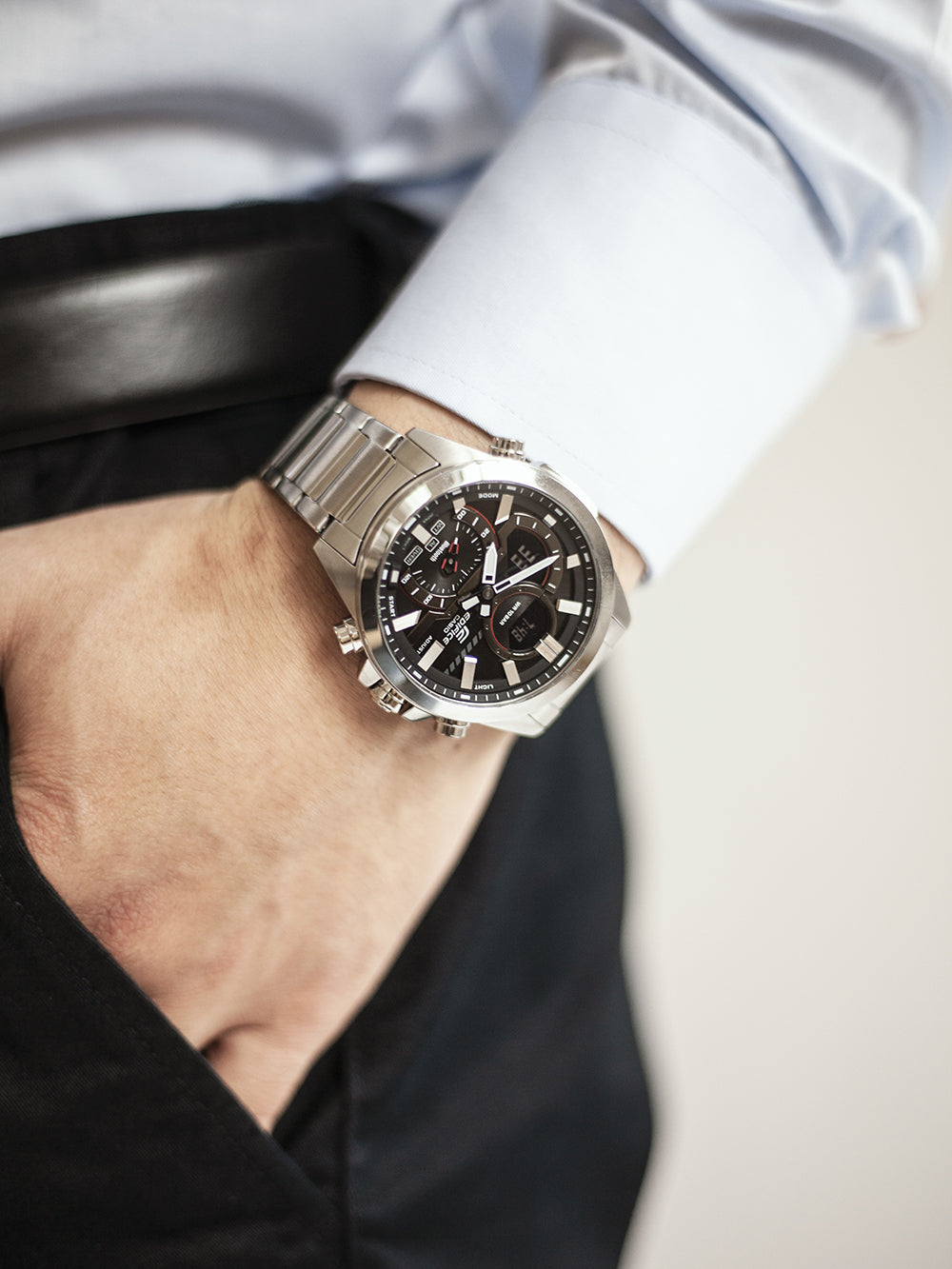 Casio ECB-30D-1AEF Edifice laikrodis 48mm 10ATM