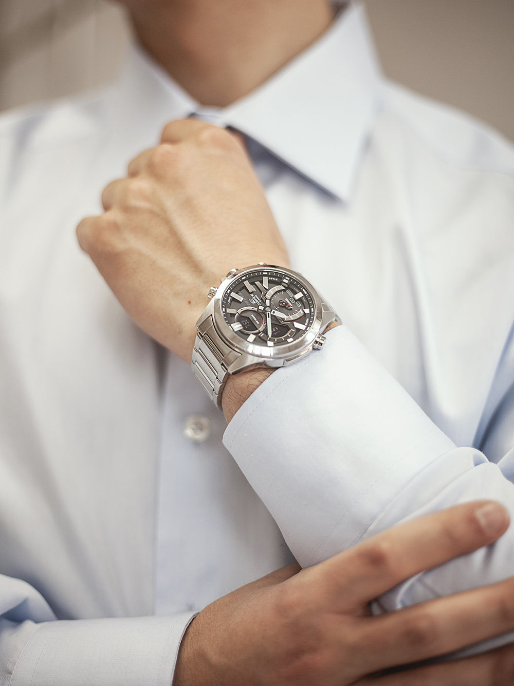 Casio ECB-30D-1AEF Edifice laikrodis 48mm 10ATM