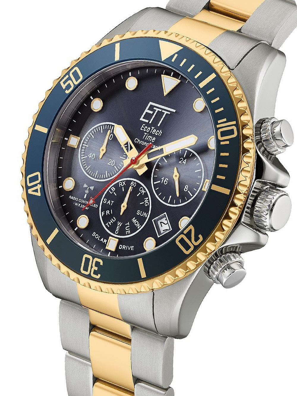 ETT EGS-11609-35M Professional Solar Radio Controlled Chronograph 44mm 20ATM