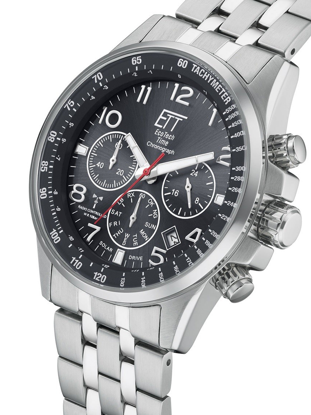ETT EGS-11610-22MS Professional Solar Radio Controlled Chronograph 43mm 10ATM