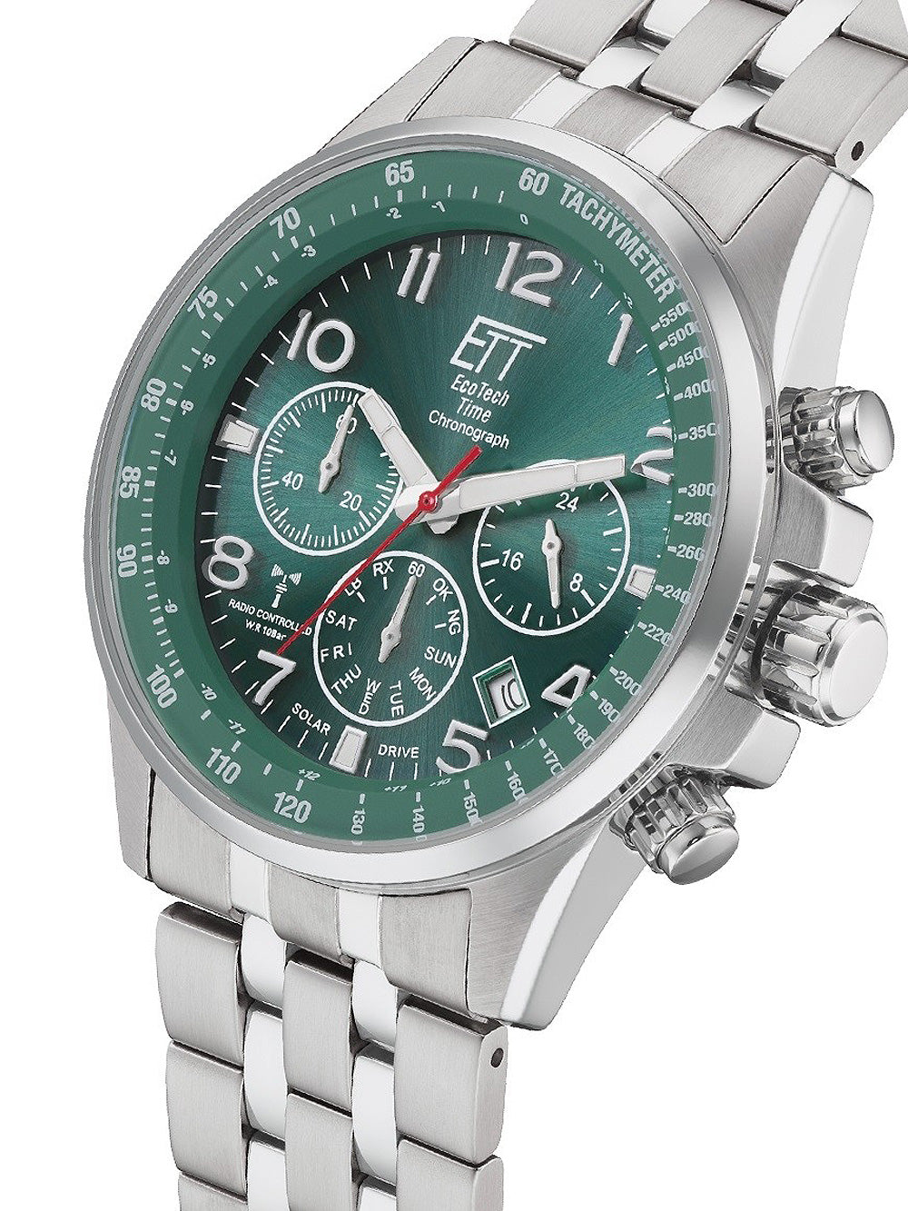 ETT EGS-11611-82MS Professional Solar Radio Controlled Chronograph 43mm 10ATM