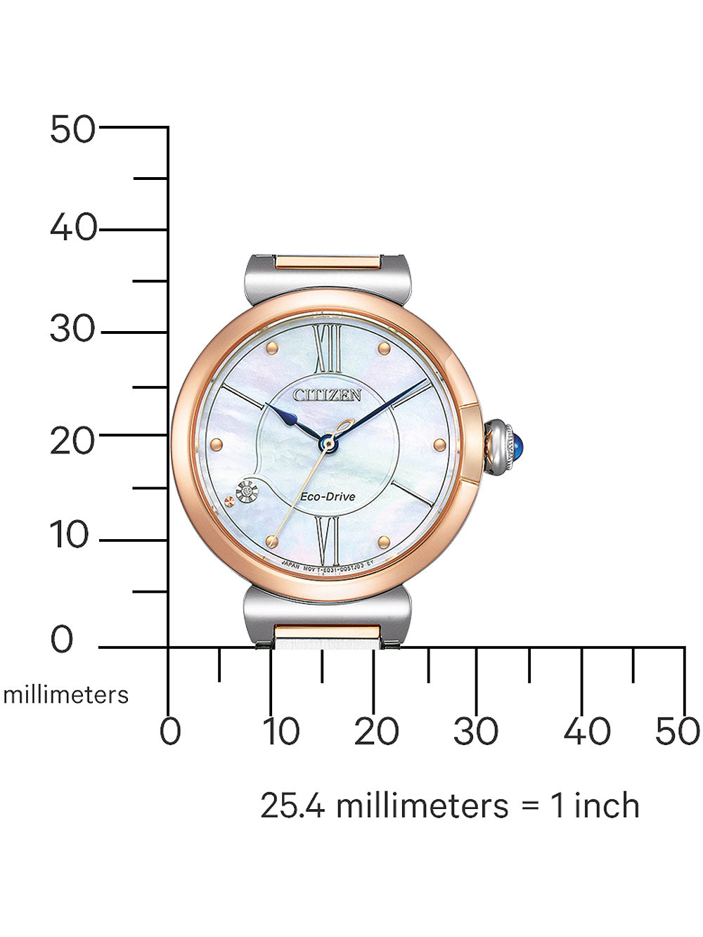 Citizen EM1074-82D Eco-Drive Elegance moteriškas laikrodis 30mm 5ATM