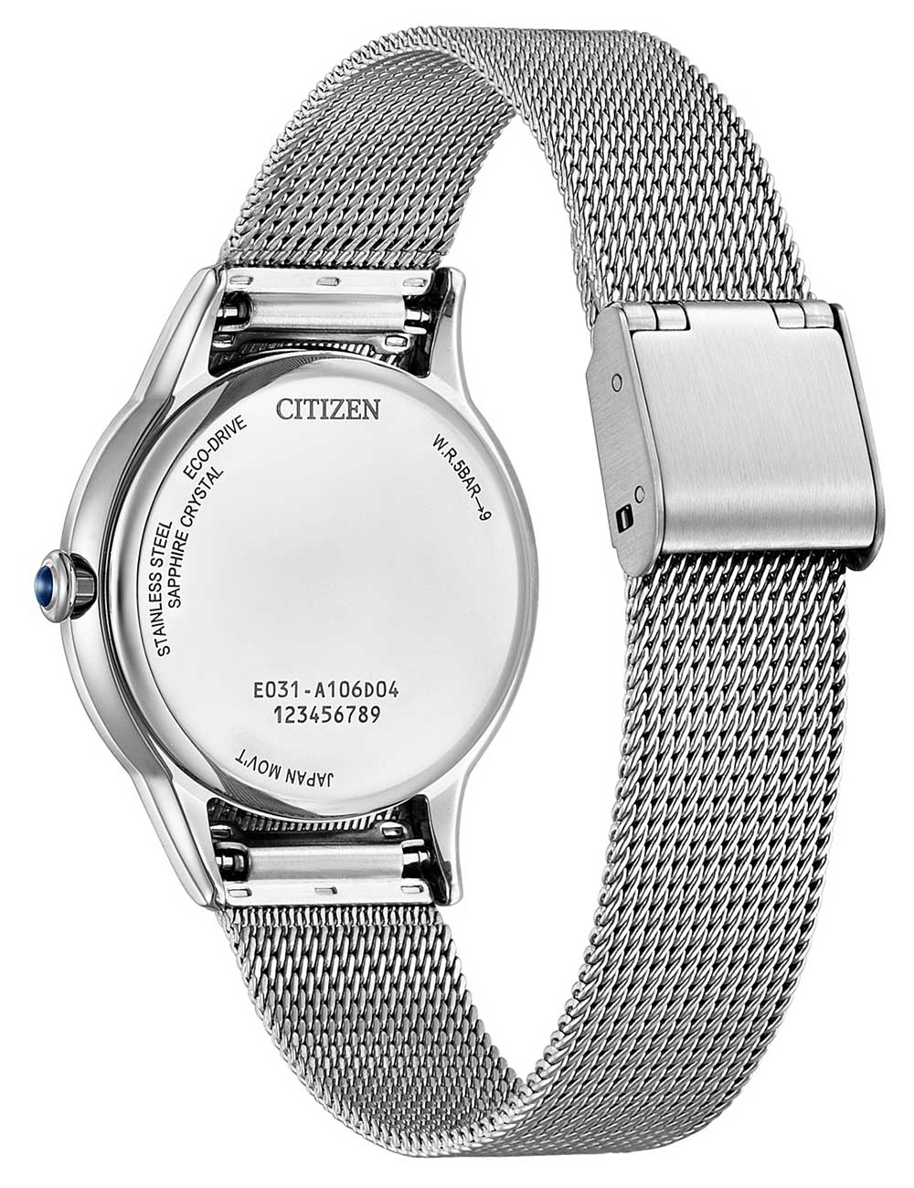 Citizen EM1150-86D moteriškas laikrodis Citizen L Eco-Drive 32,5mm 5ATM