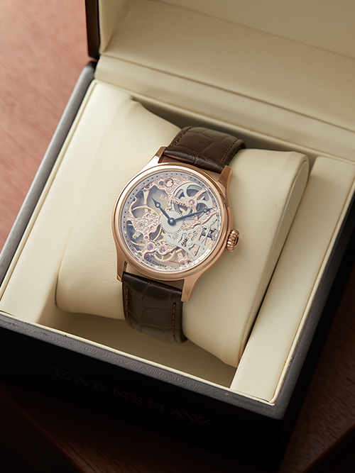 Thomas Earnshaw ES-8049-03 vyriškas laikrodis Bauer Mechanical Skeleton 42mm 5ATM