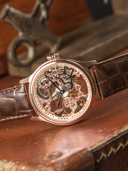 Thomas Earnshaw ES-8049-03 vyriškas laikrodis Bauer Mechanical Skeleton 42mm 5ATM