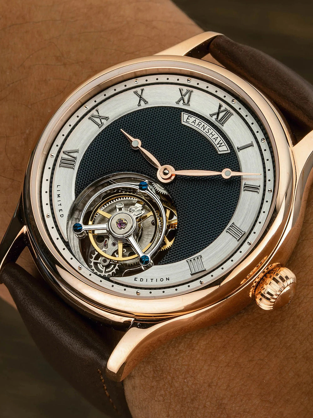 Thomas Earnshaw ES-8213-03 Palmerston Tourbillon Skeleton vyriškas laikrodis