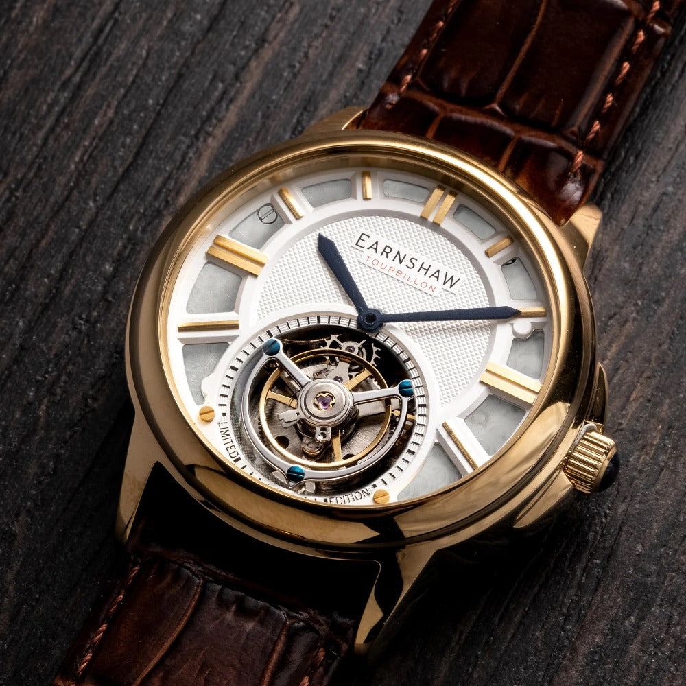 Thomas Earnshaw ES-8239-03 Disraeli Tourbillon vyriškas laikrodis 42mm 3ATM