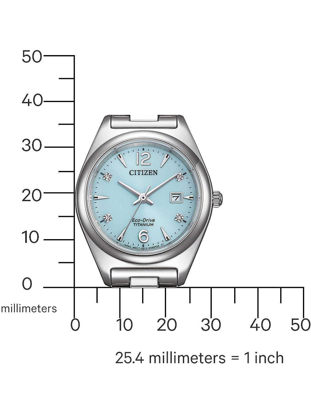 Citizen EW2601-81M Eco-Drive Titanium moteriškas laikrodis 29mm 10ATM