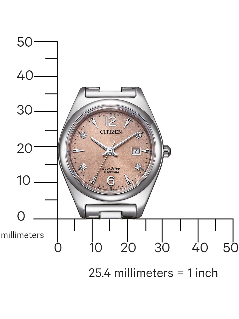 Citizen EW2601-81Z Eco-Drive Titanium moteriškas laikrodis 29mm 10ATM