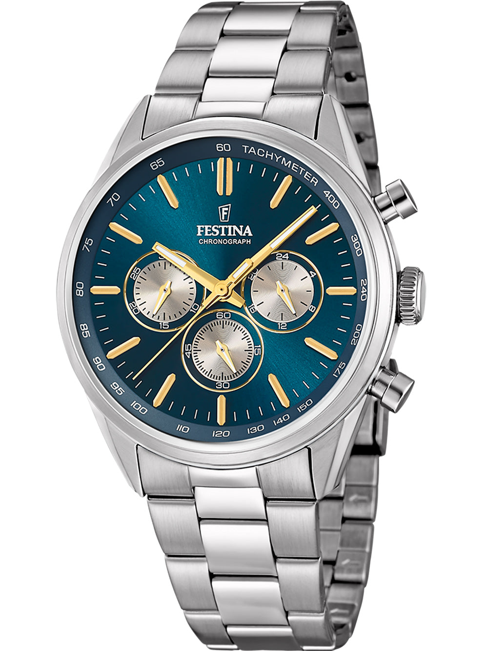 Festina F16820/C Timeless Chronograph vyriškas laikrodis 44mm 5ATM