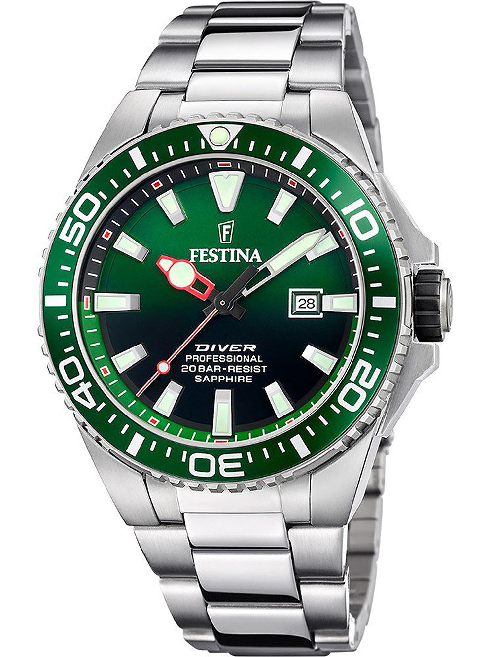 Festina F20663/2 Diver vyriškas laikrodis Diving laikrodis 46mm 20ATM