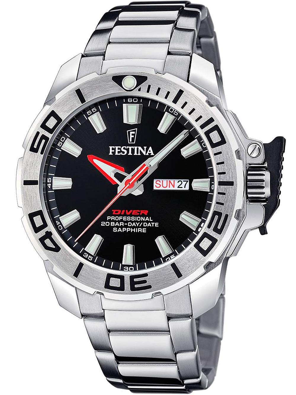 Festina F20665/4 Diver vyriškas laikrodis Diving laikrodis 46mm 20ATM