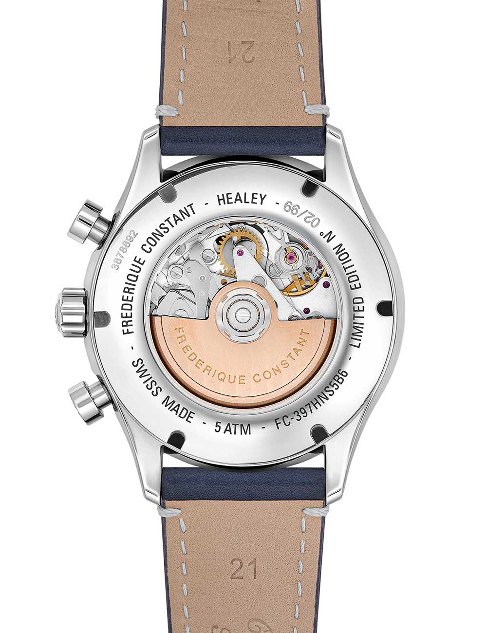 Frederique Constant FC-397HNS5B6 vyriškas laikrodis Vintage Rally Healey Chrono 42mm 5ATM