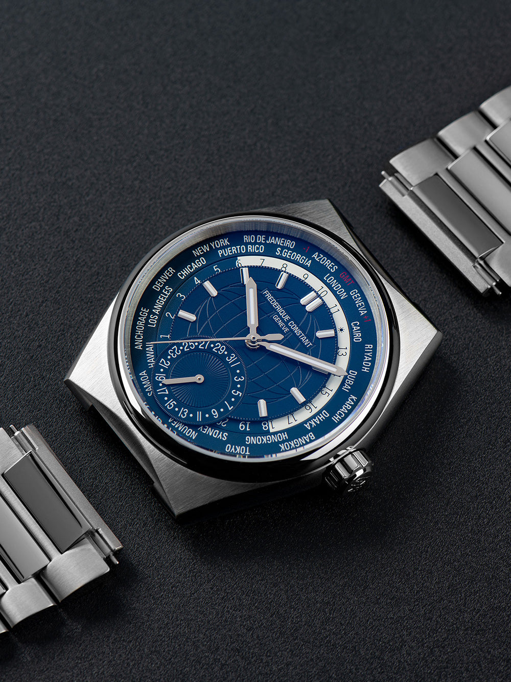 Frederique Constant FC-718N4NH6B Highlife Worldtimer Automatic vyriškas laikrodis