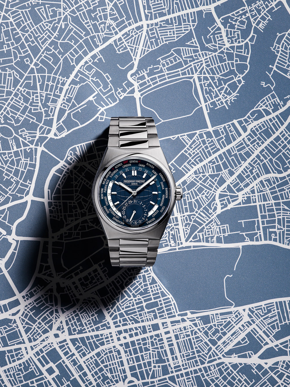 Frederique Constant FC-718N4NH6B Highlife Worldtimer Automatic vyriškas laikrodis