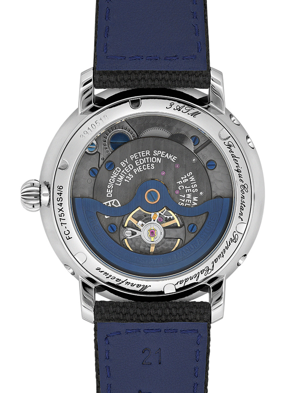 Frederique Constant FC-775PS4S6 vyriškas laikrodis Slimline Perpetual Calendar 42mm 3ATM