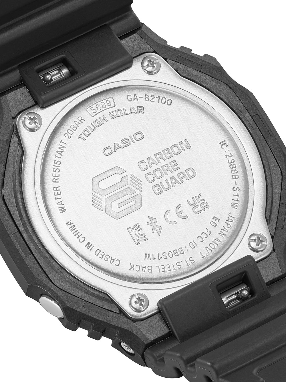 Casio GA-B2100-1AER G-Shock vyriškas laikrodis 45mm 20ATM