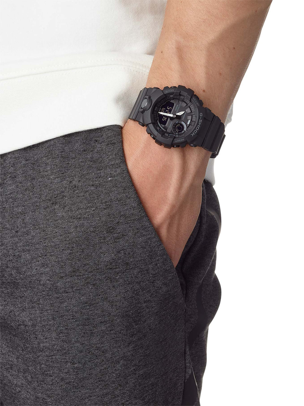 Casio GBA-800-1AER G-Shock vyriškas laikrodis 48mm 20ATM