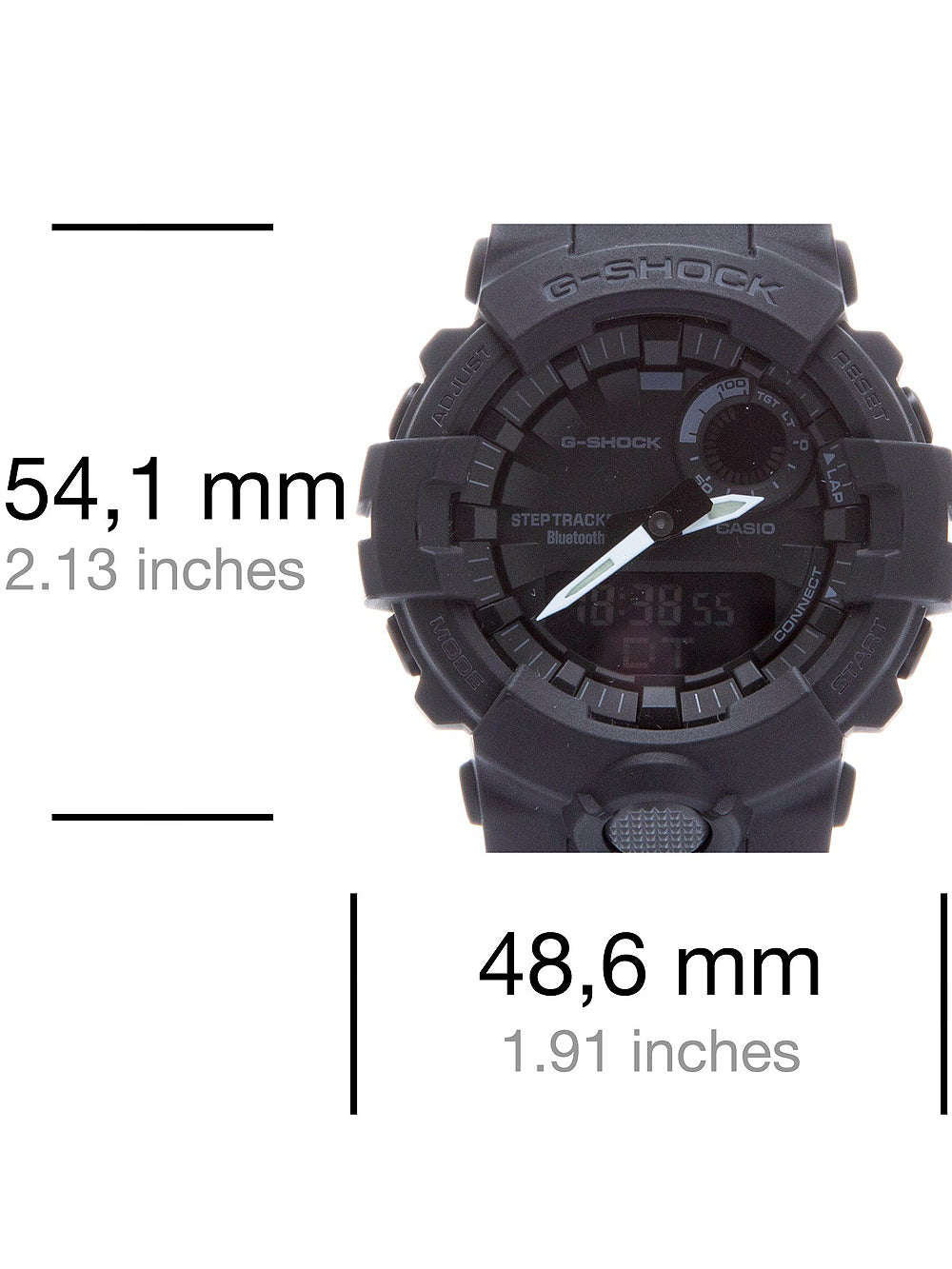 Casio GBA-800-1AER G-Shock vyriškas laikrodis 48mm 20ATM