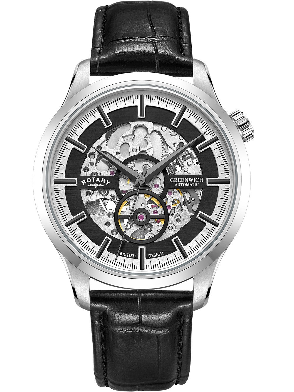Rotary GS02945/87 Greenwich Automatic vyriškas laikrodis 42mm 5ATM