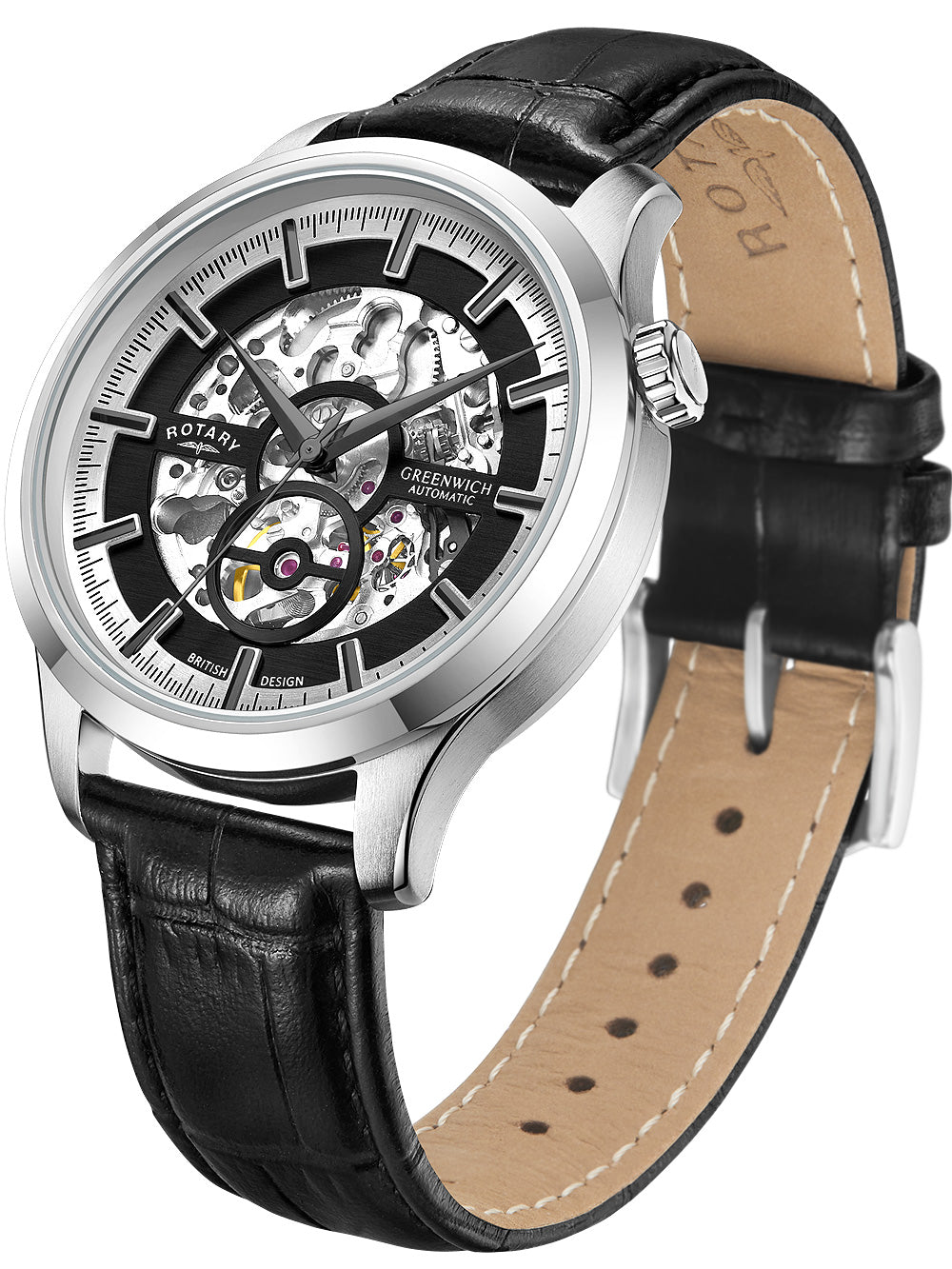 Rotary GS02945/87 Greenwich Automatic vyriškas laikrodis 42mm 5ATM