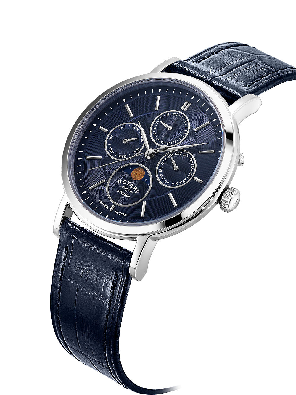 Rotary GS05425/05 Windsor Moon Phase Unisex laikrodis 38mm 5ATM