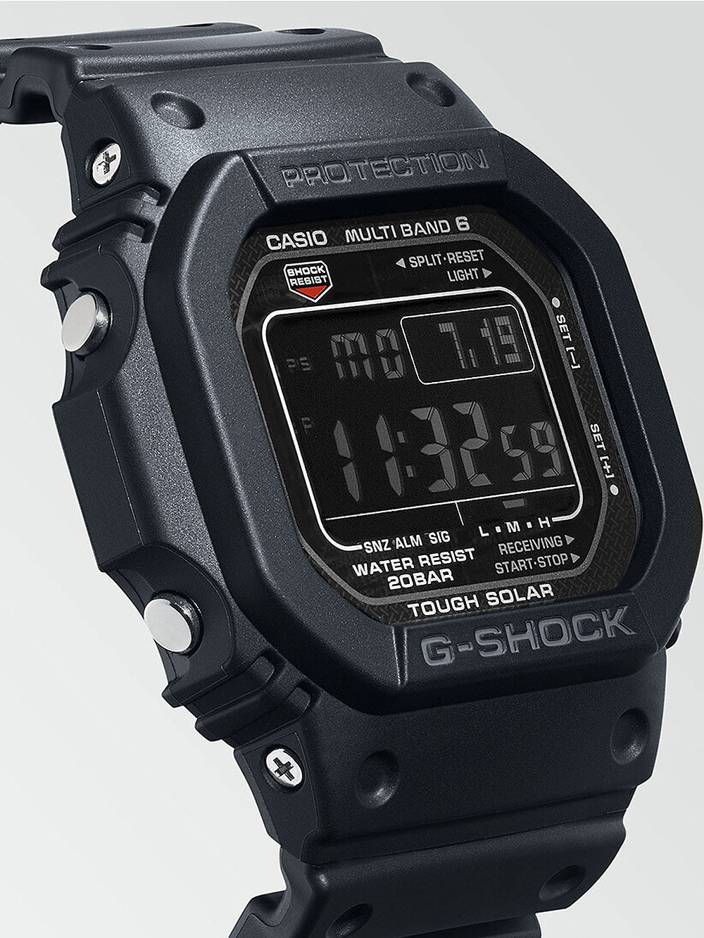 Casio GW-M5610U-1BER G-Shock solar radio controlled vyriškas laikrodis 43mm 20ATM