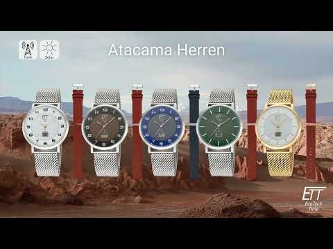 ETT Eco Tech Time EGS-11621-32MS vyriškas laikrodis Atacama Solar Radio Controlled 40mm 5ATM