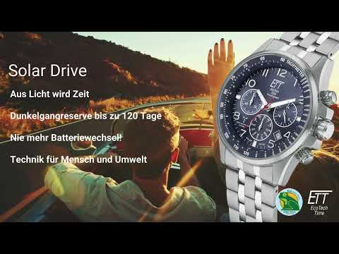 ETT EGS-11612-42MS Professional Solar Radio Controlled Chronograph 43mm 10ATM