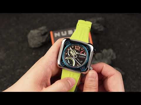 Nubeo NB-6096-03 vyriškas laikrodis Ecliptic Dual Time 45mm 5ATM