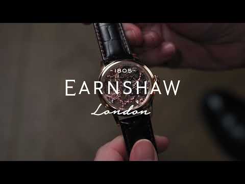 Thomas Earnshaw ES-8049-03 vyriškas laikrodis Bauer Mechanical Skeleton 42mm 5ATM