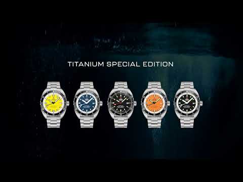 Swiss Military SMA34100.04 Diver Titanium Automatic vyriškas laikrodis 42mm 30ATM