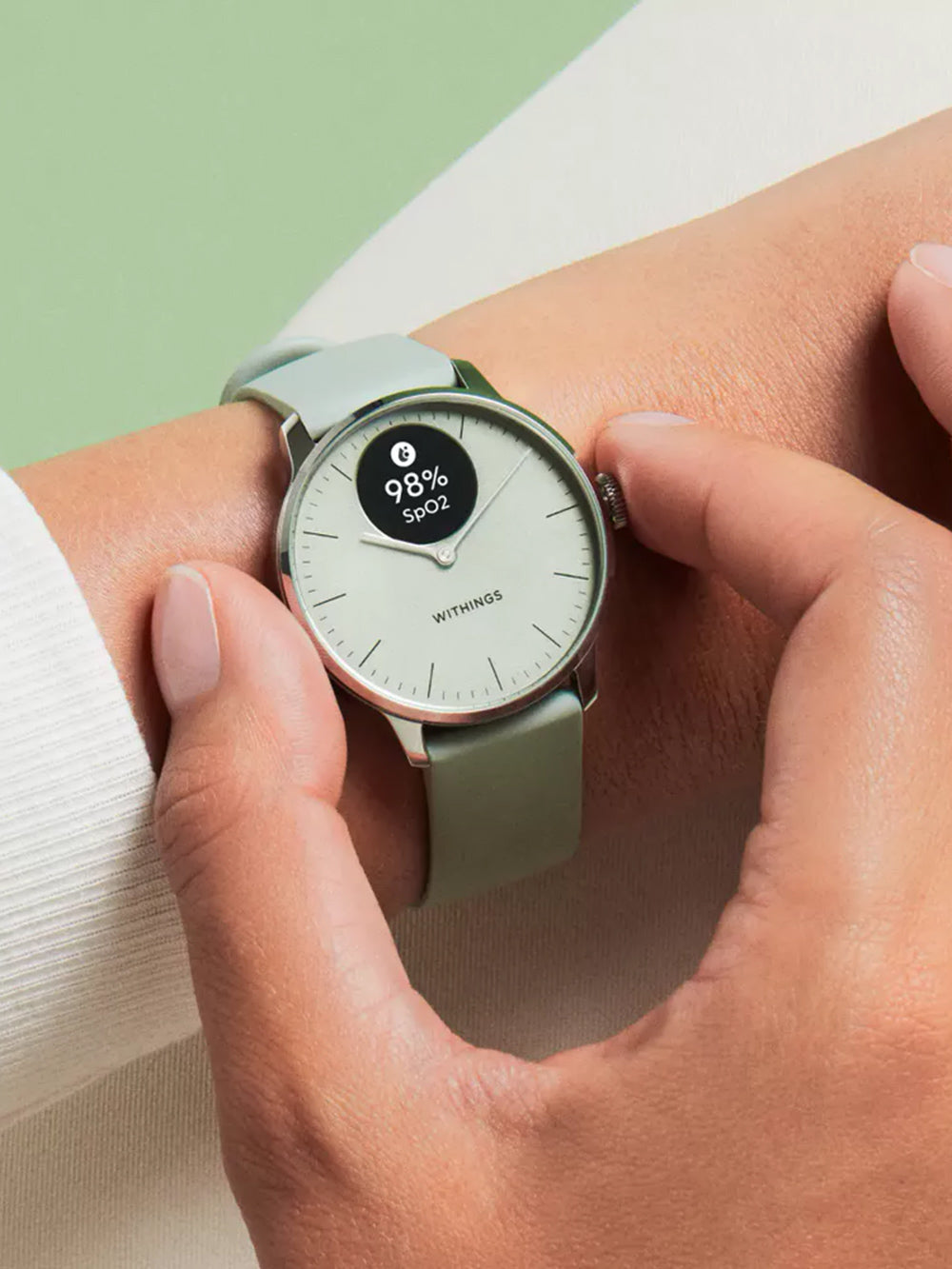 Withings HWA11-model 4-All-In Scanlaikrodis Light green 37 mm 5ATM
