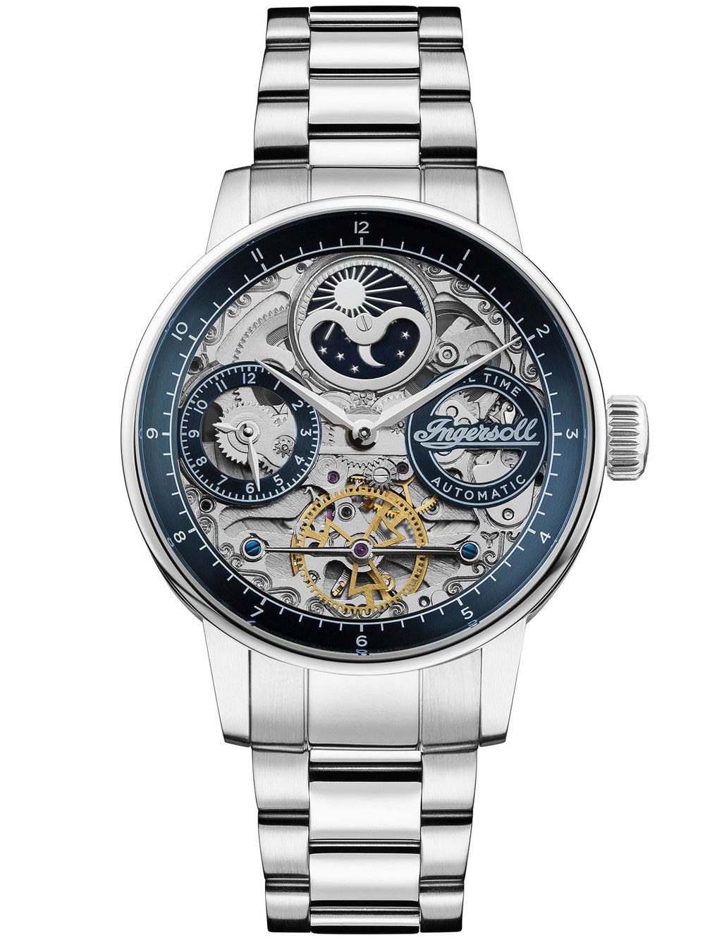 Ingersoll I07707 The Jazz Dual Time Automatic vyriškas laikrodis 42mm 5ATM