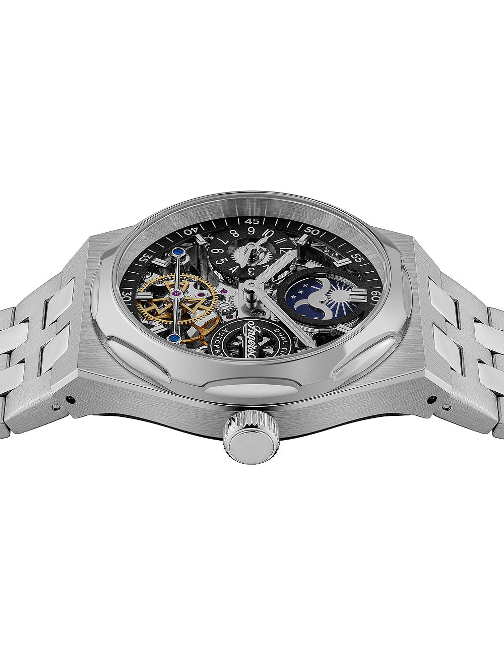 Ingersoll I12901 The Broadway Dual Time Automatic vyriškas laikrodis 43mm 5ATM