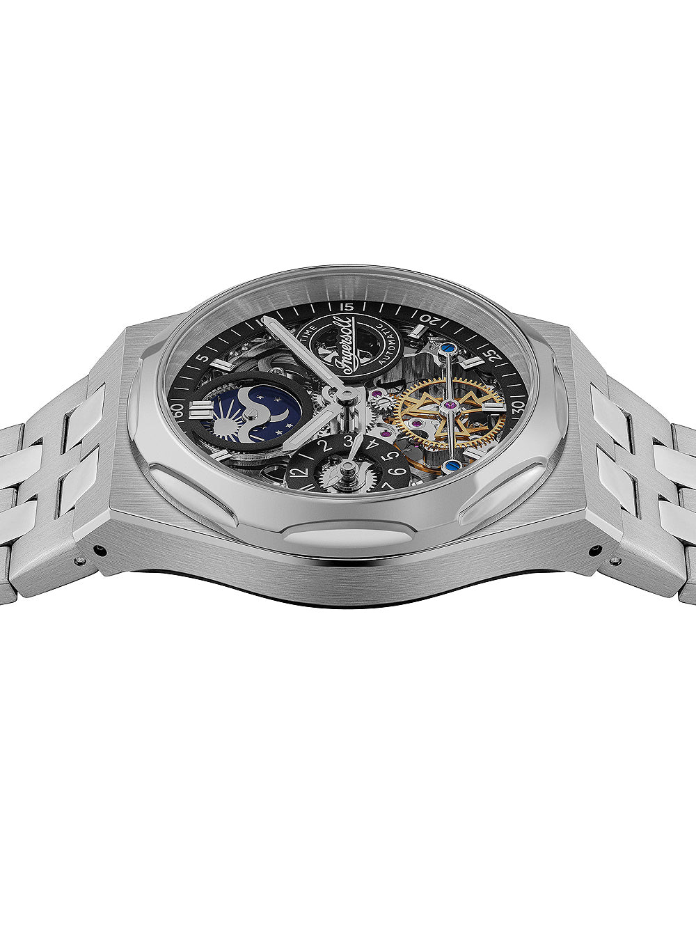 Ingersoll I12901 The Broadway Dual Time Automatic vyriškas laikrodis 43mm 5ATM