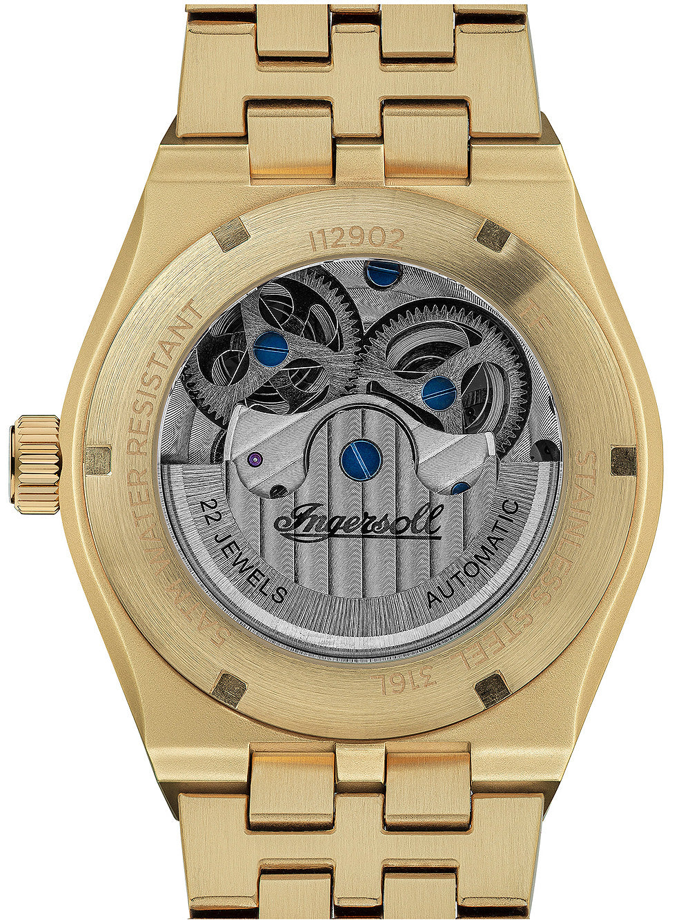 Ingersoll I12902 The Broadway Dual Time Automatic vyriškas laikrodis 43mm 5ATM